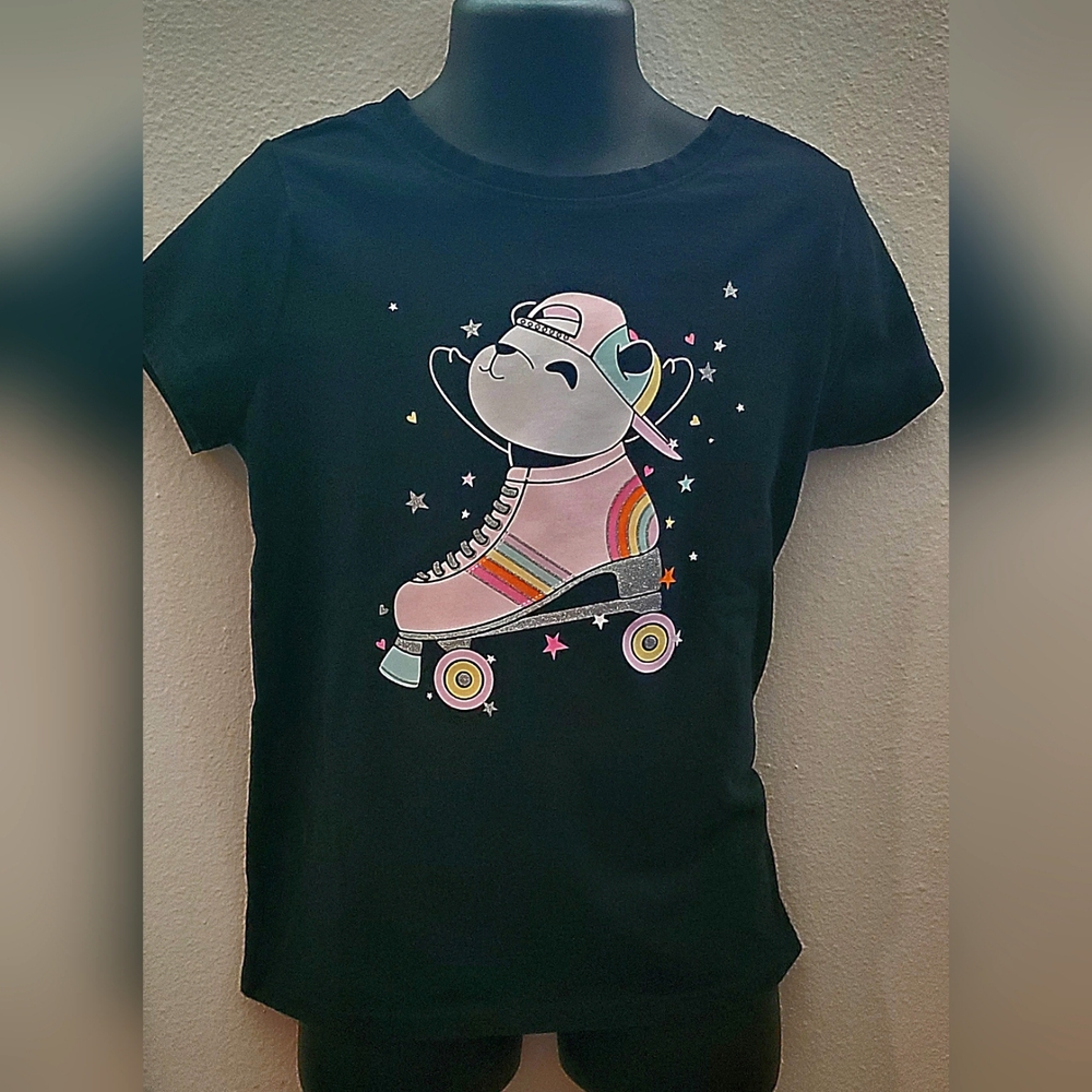 Bundle Of 4 Cat & Jack Girl's Short Sleeve Graphic Tees - Picture 2 of 13